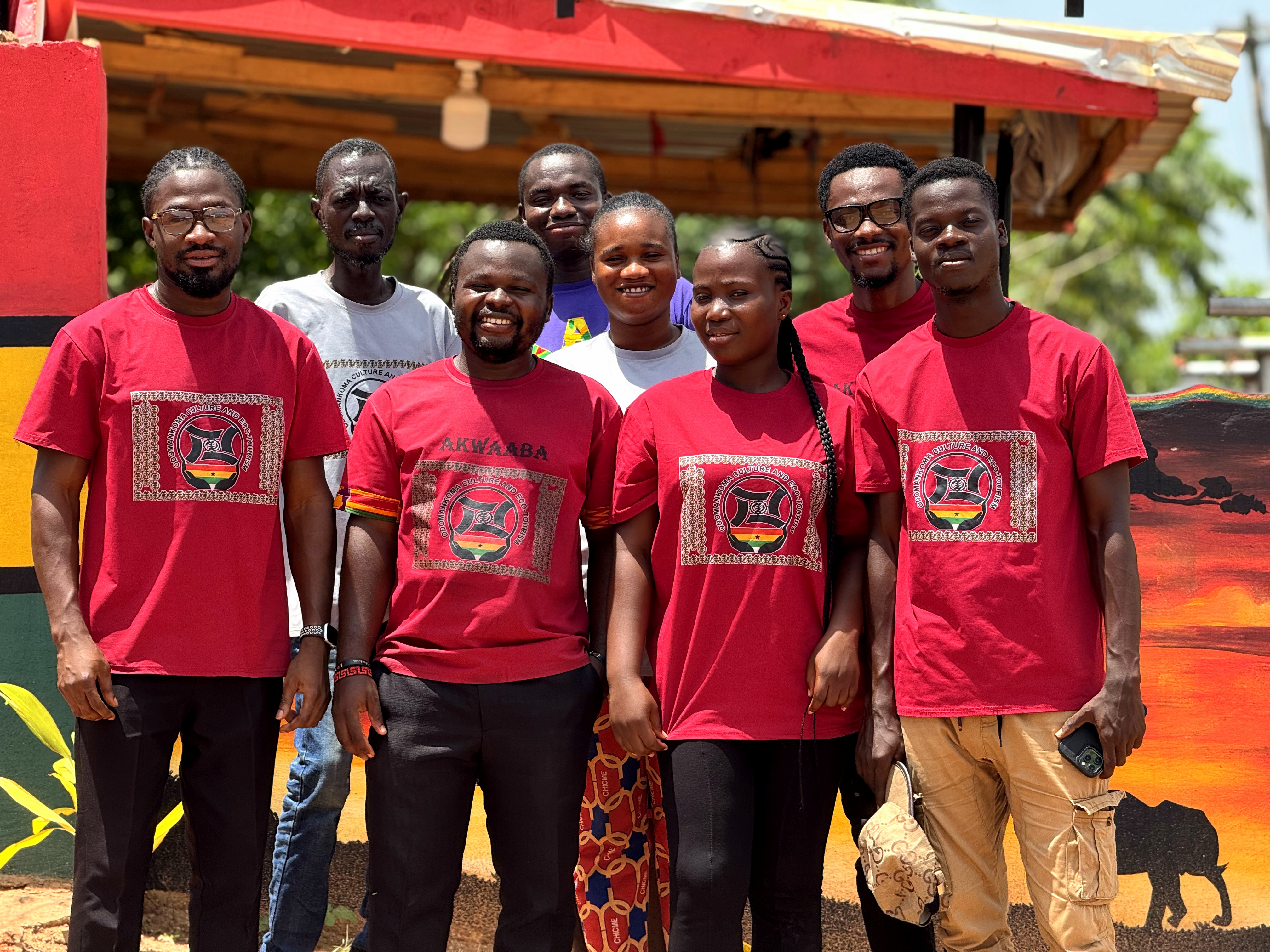 Odomankoma cultural tourism team in Bamang Ghana
